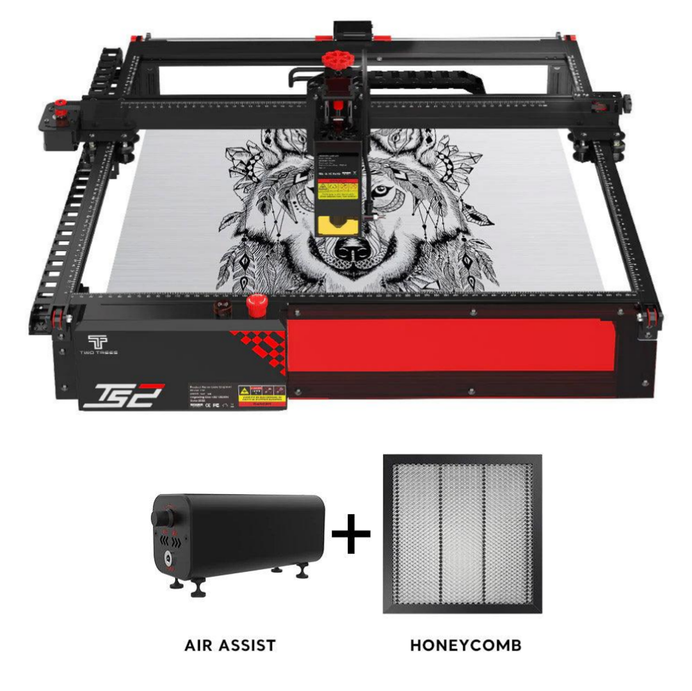 Twotrees TS2-20W Laser Engraver + Honeycomb + Air Assist