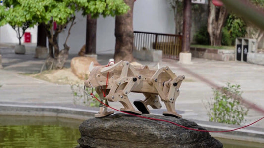 CNC-Carved Movable Wooden Ox-Horse