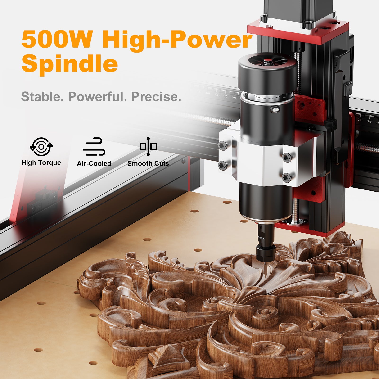 Twotrees TTC450 PRO CNC Router + TC20 Laser + 500W Motor + 4th