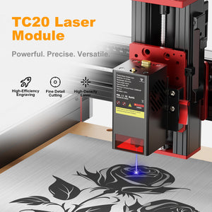 Machine de fraisage CNC Twotrees TTC450 PRO + Module laser TC20 + Moteur 500W + Module 4e axe + Aspirateur + Fraises