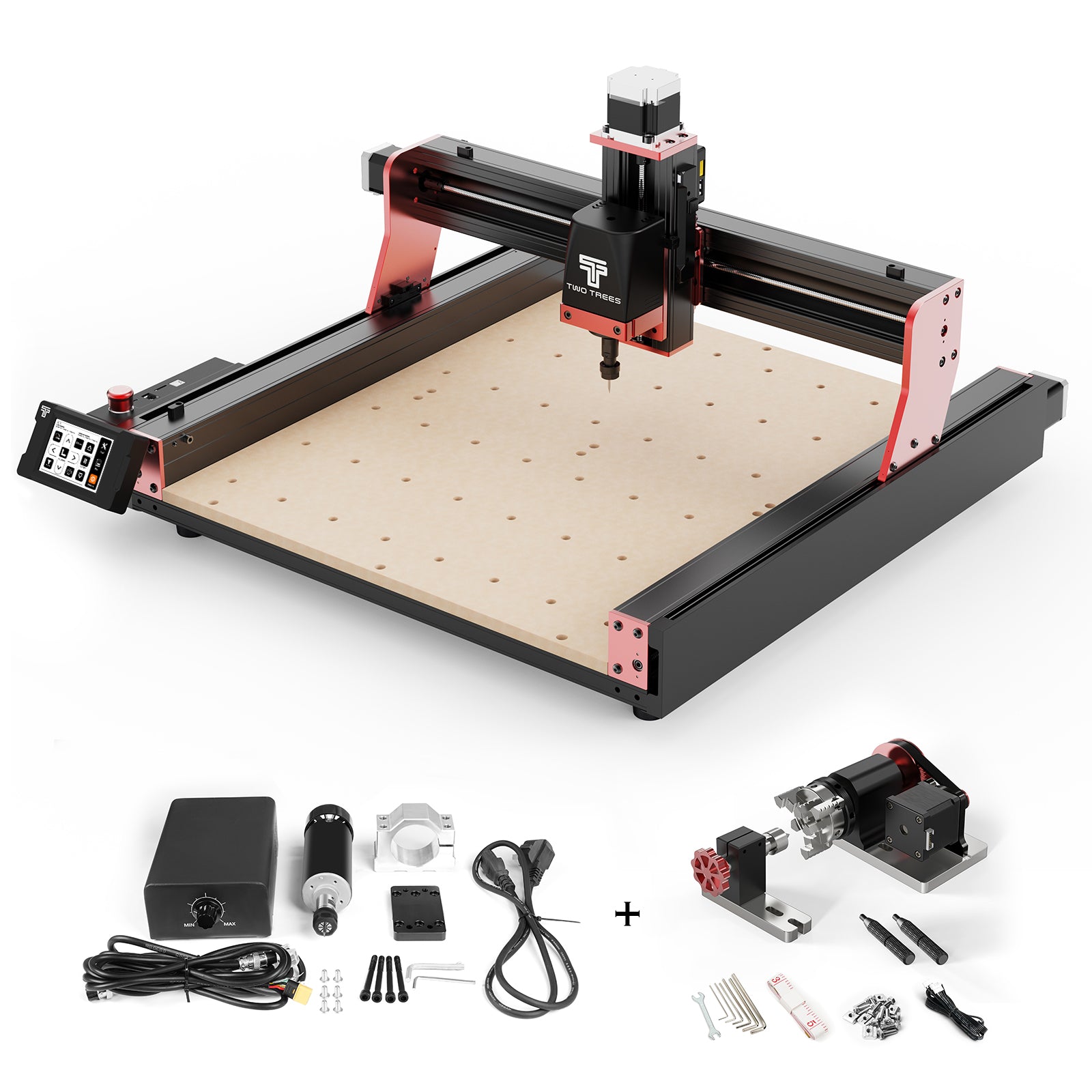 Twotrees TTC450 Pro CNC Router + 500W Spindle + 4th Axis