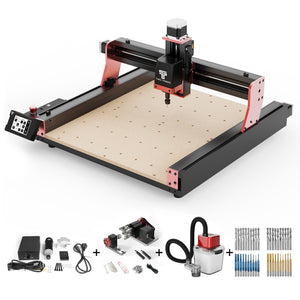 Twotrees TTC450 PRO Macchina CNC Router + Motore 500W + Modulo 4° Asse + Aspirapolvere + Frese