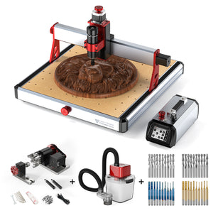 Máquina Router CNC Twotrees TTC450 Ultra + 4º Eixo + Aspirador M1 + Fresas