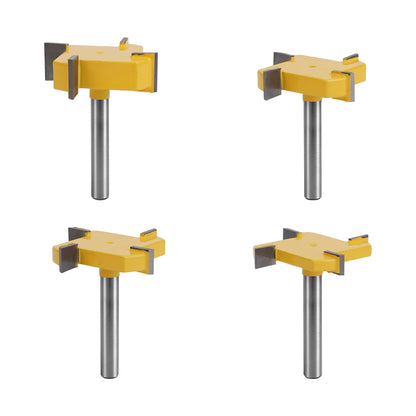 Twotrees Nutfräser vierschneidig 6mm 4er Set