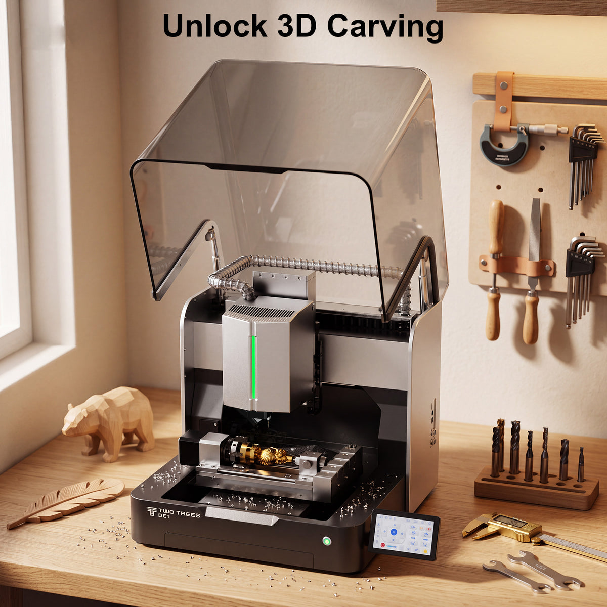 Twotrees 4th Axis CNC Rotary Module Kit for ED1