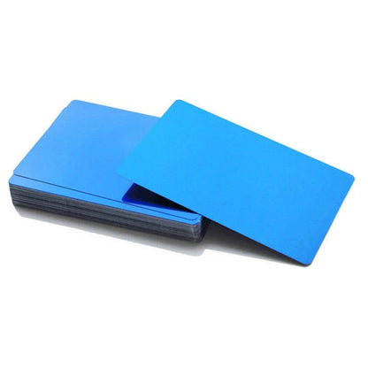 Twotrees 100 Pcs Metal Business Card 0.2mm Thickness Aluminum Alloy Blanks Card