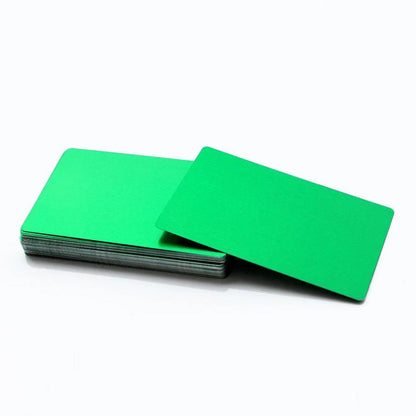 Twotrees 100 Piezas Tarjetas de Visita de Metal 0.2mm de Grosor Aleación de Aluminio Tarjetas en Blanco