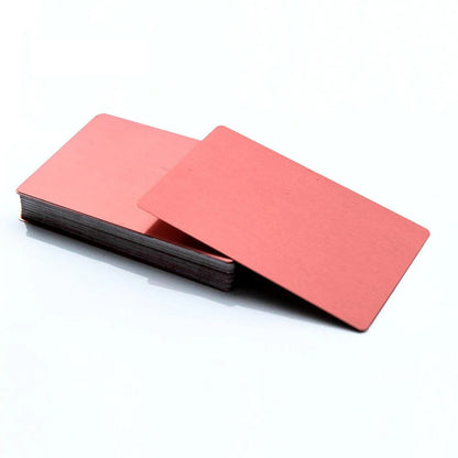 Twotrees 100 Piezas Tarjetas de Visita de Metal 0.2mm de Grosor Aleación de Aluminio Tarjetas en Blanco