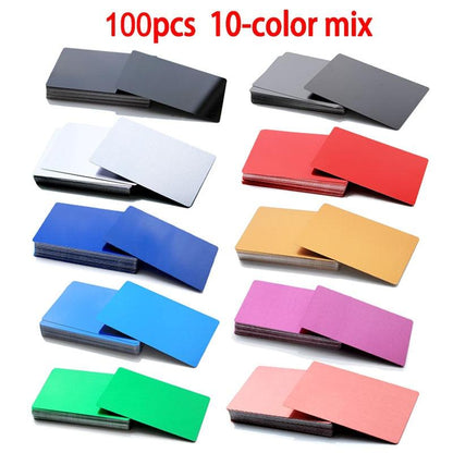 Twotrees 100 Pcs Metal Business Card 0.2mm Thickness Aluminum Alloy Blanks Card - TwoTrees Official Shop