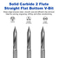 Twotrees Solid Carbide 2 Flute Straight Flat Bottom V-Bit Set 3PCS