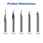 Twotrees Solid Carbide 3 Flute Point V-Bit Set