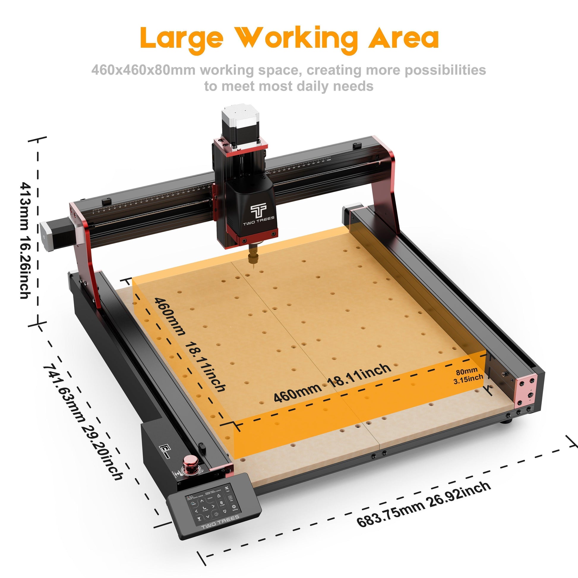 Twotrees TTC450 PRO CNC Router Machine + 500W Motor + Vacuum Cleaner - TwoTrees Official Shop