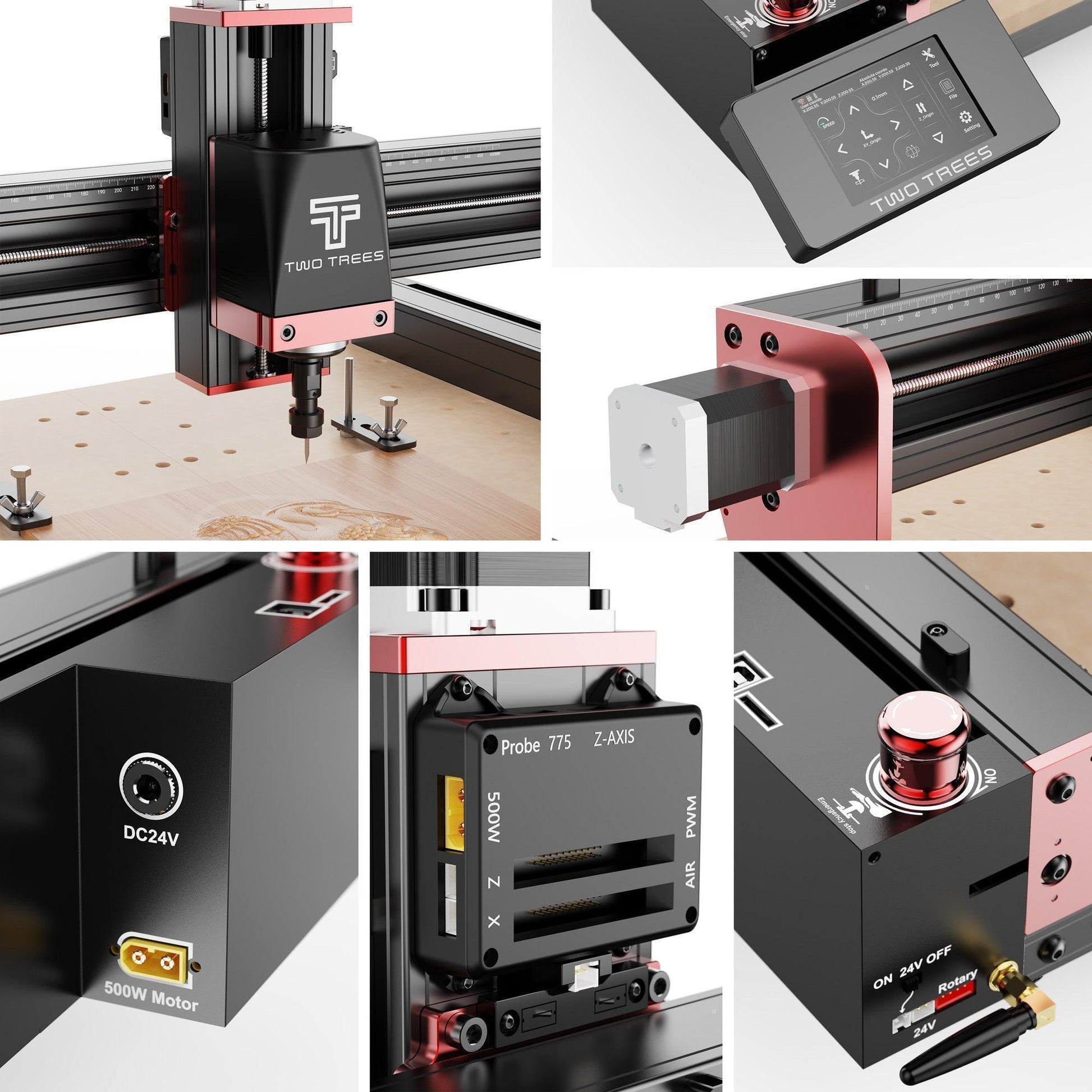 Twotrees TTC450 PRO CNC Router Machine + 500W Motor + Vacuum Cleaner - TwoTrees Official Shop