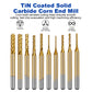 Twotrees TiN Coated Solid Carbide Corn End Mill Set 10PCS