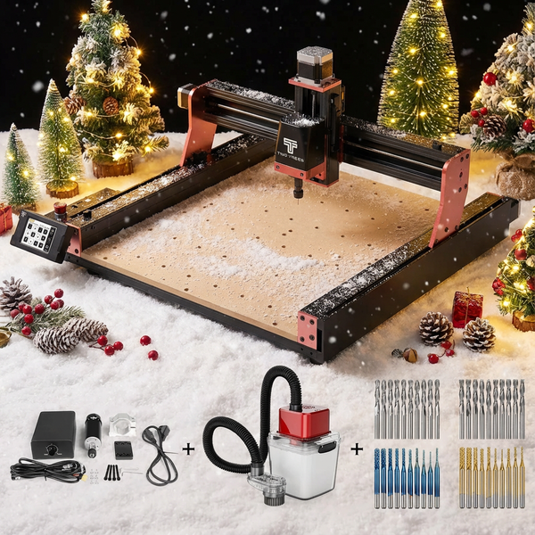 Routeur CNC Twotrees TTC450 PRO + broche 500 W + aspirateur M1 + fraises